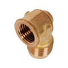 Everflow 1/2" Flare x 3/8" FIP Reducing 90° Elbow Pipe Fitting; Brass F50R-1238